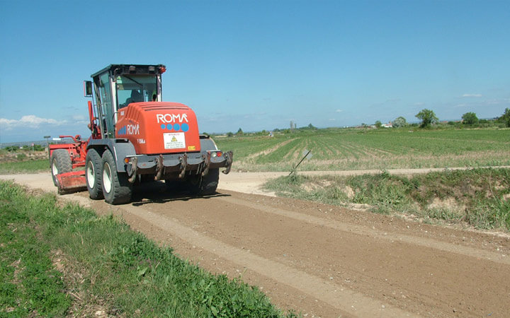 Camino con &aacute;rido reciclado