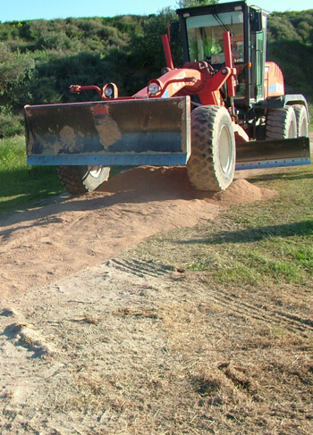 Camino con &aacute;rido reciclado