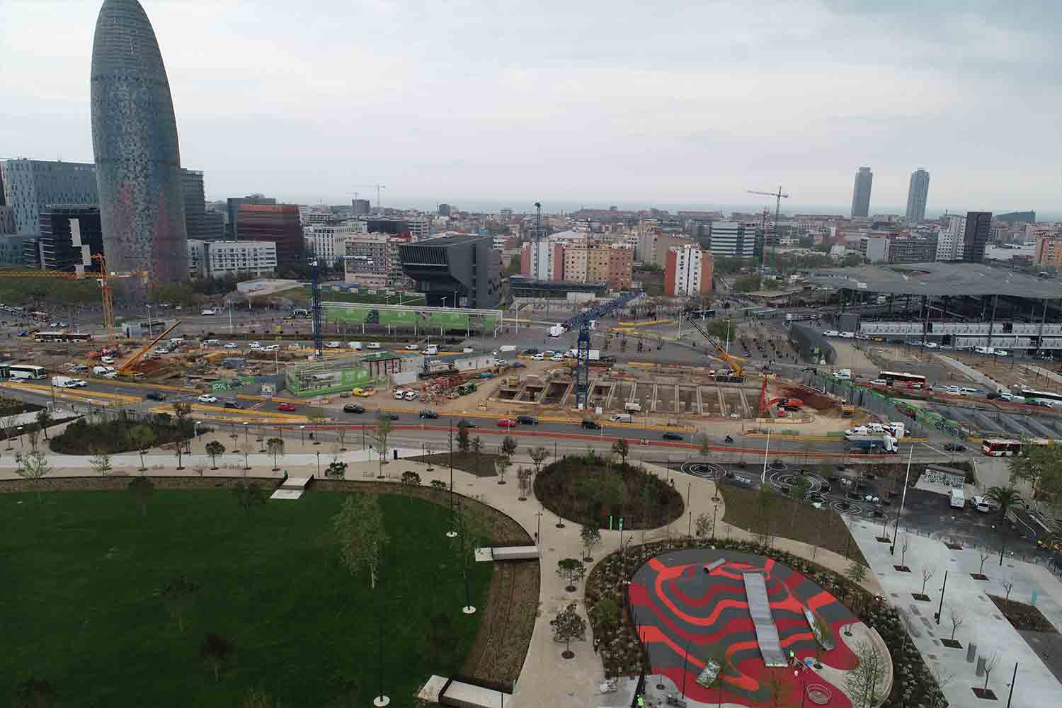 Transformación de la Plaza Las Glorias de Barcelona - Romà Infraestructures i Serveis
